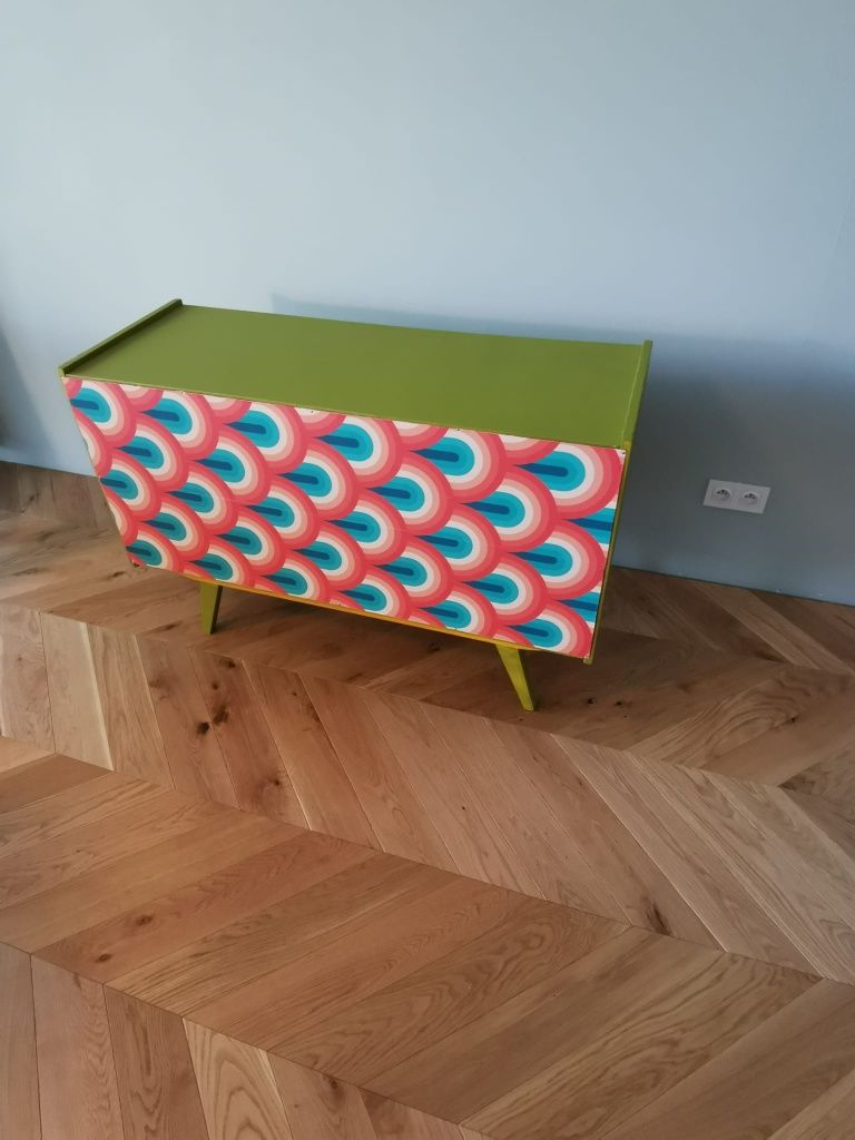 Komoda Sideboard. Lata 60. Słupskie Fabryki Mebli. Odrestaurowana.