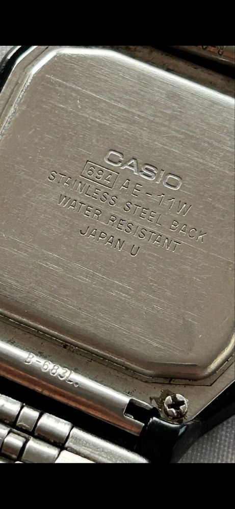 2 zegarki stare zegarek kessel prl ae-11w analog casio prl elektr.