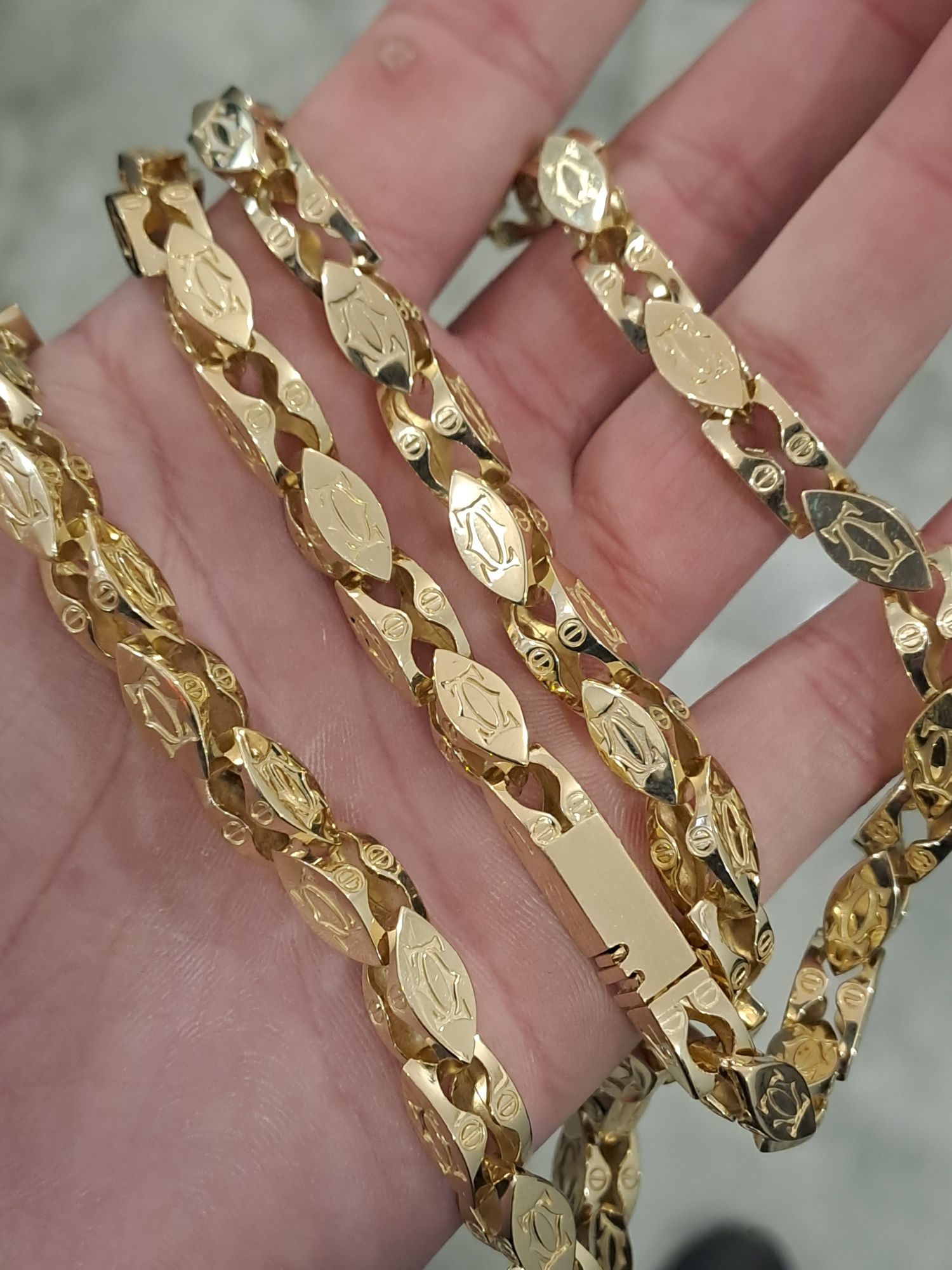 Łańcuszek splot CARTIER złoto 585 Nowy