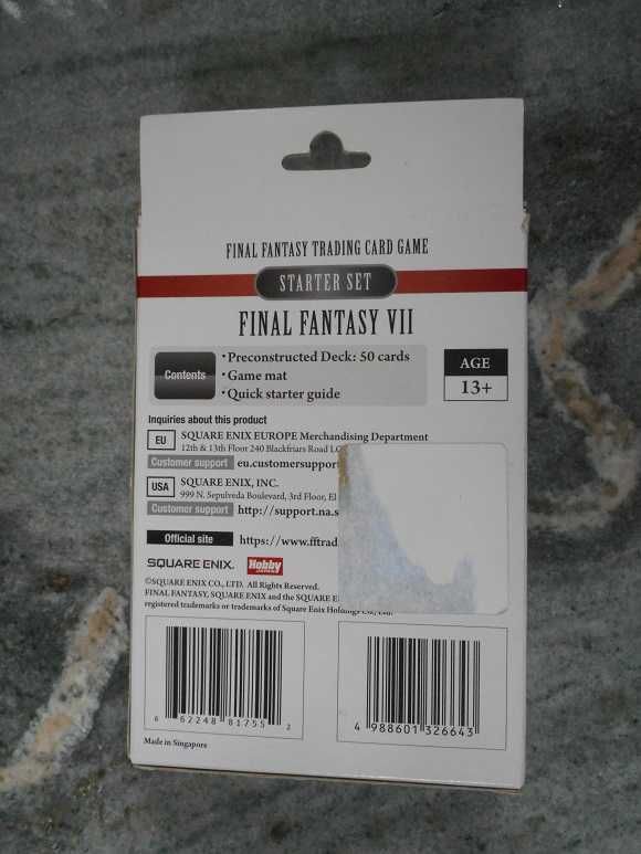 Final Fantasy VII starter set trading card game