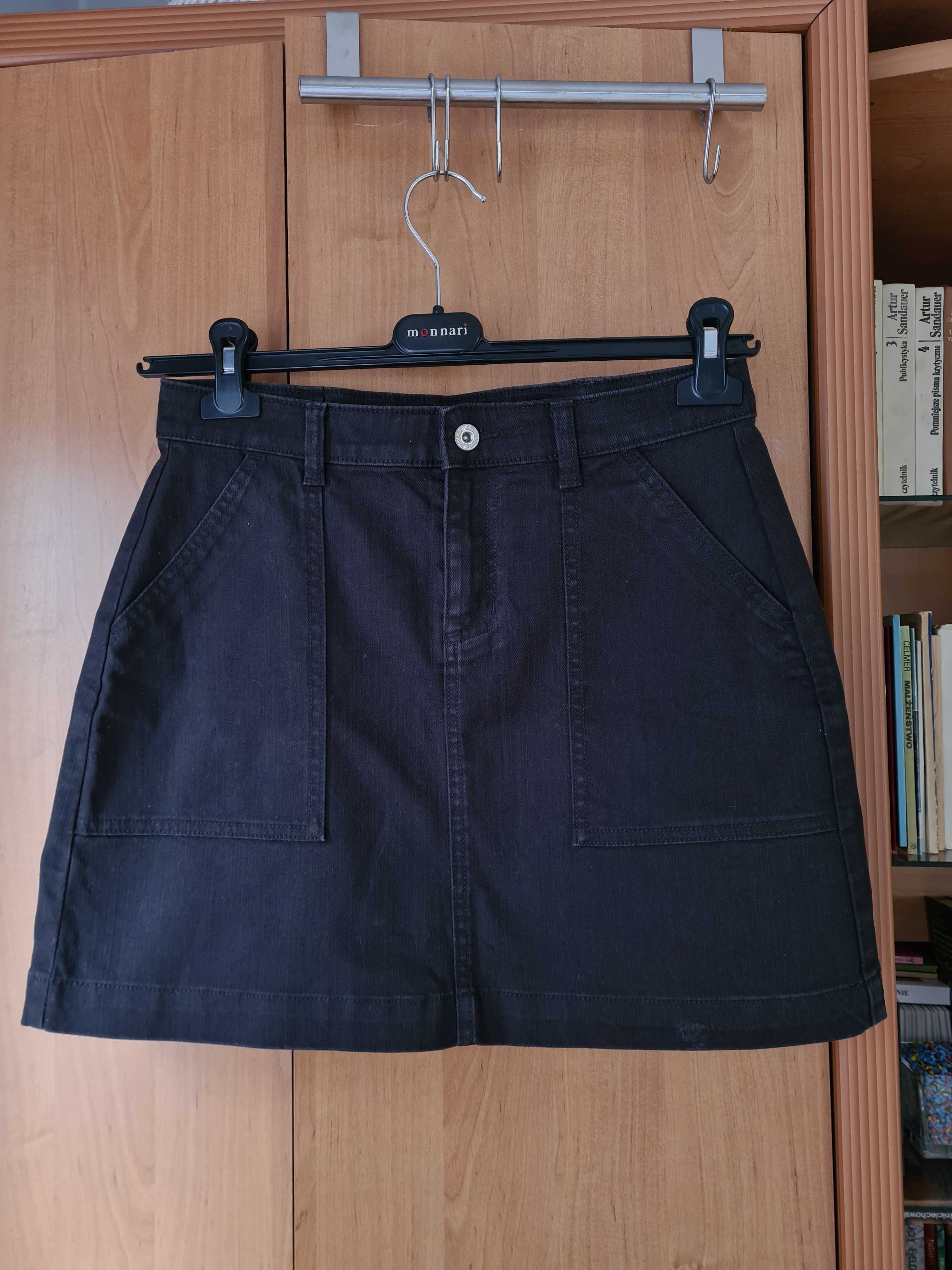 Jeansowa spódnica mini, H&M, 38