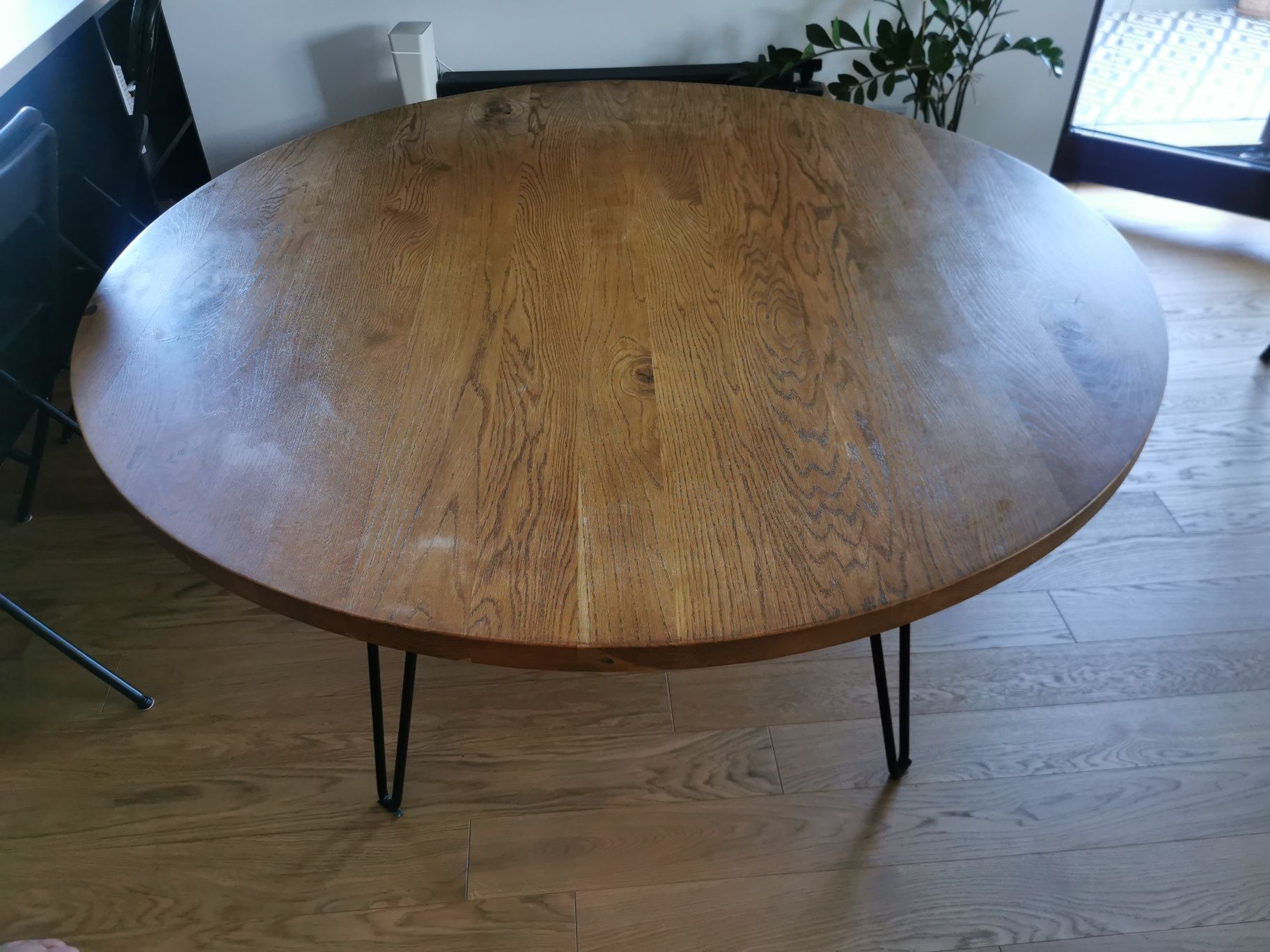 Stół drewniany dębowy okrągły 150 cm
