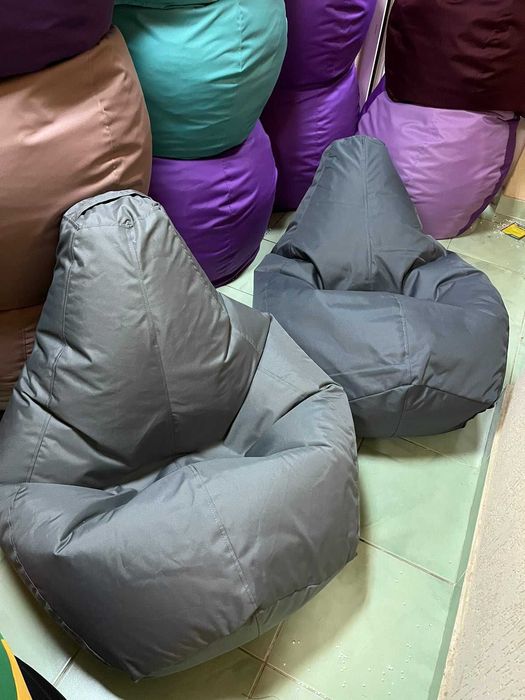 Безкаркасні крісла-мішки, пуфи. 24 кольори напряму з виробництва