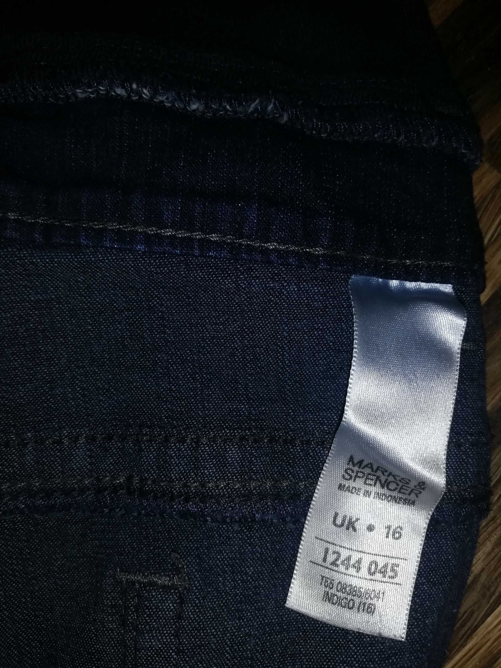 Granatowe spodnie jeans ciążowe Marks & Spencer rozm. 44.