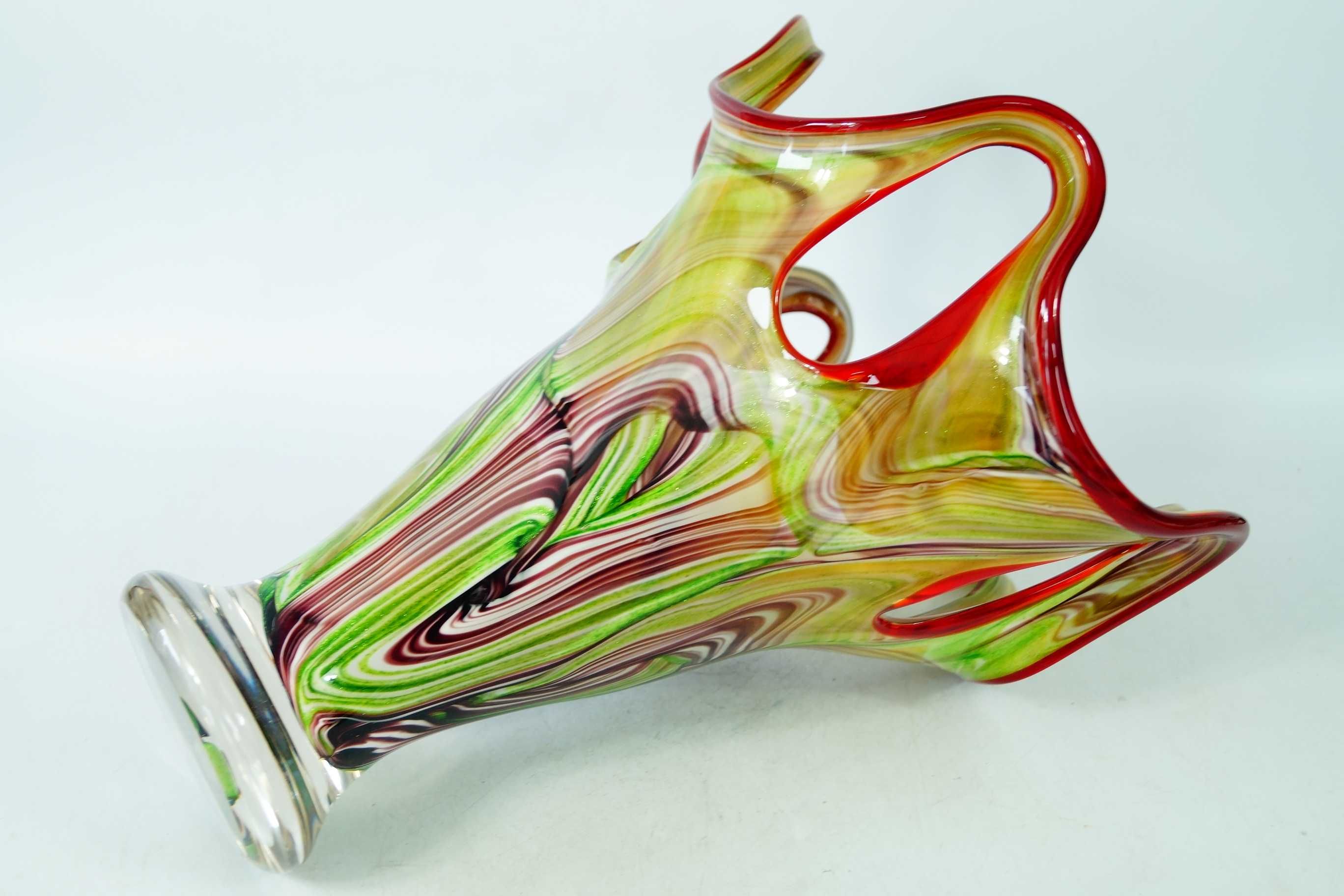 Piękny szklany wazon MURANO style piękne kolory 3D