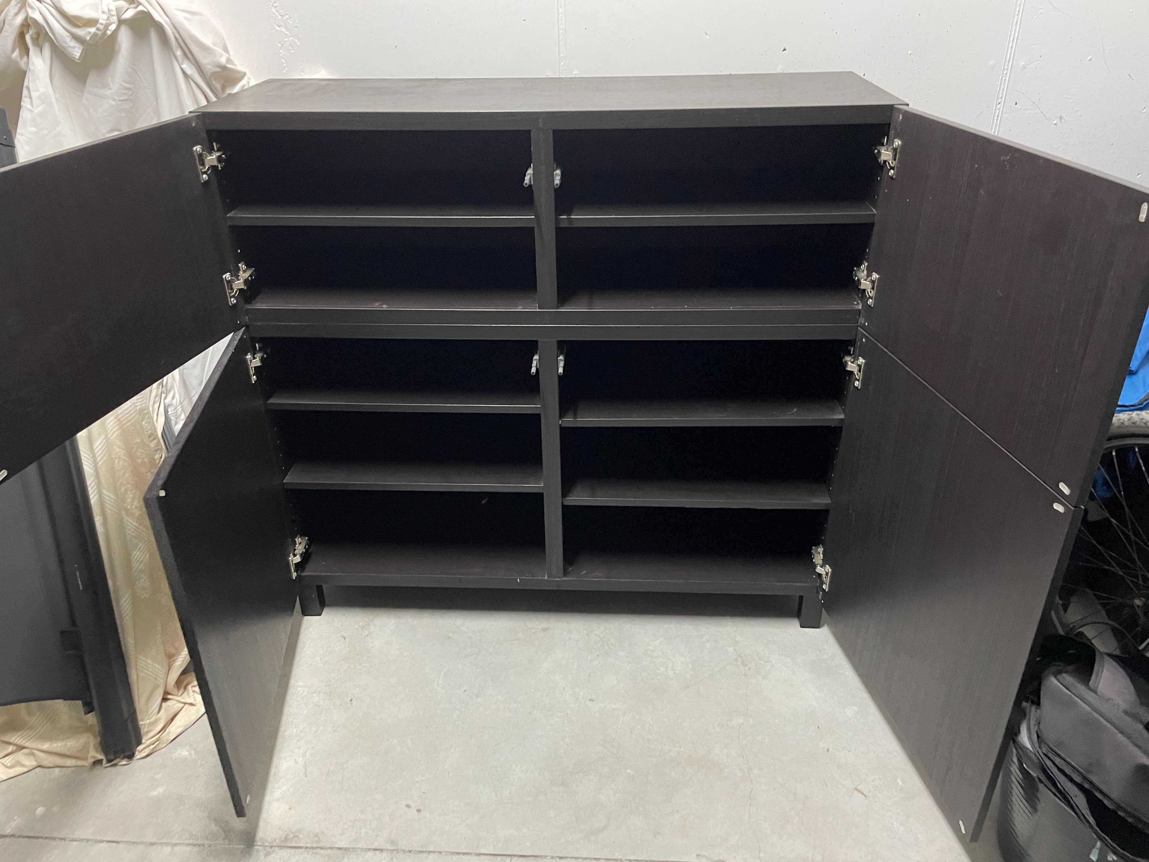 Armário IKEA Besta preto/castanho 120x40x102