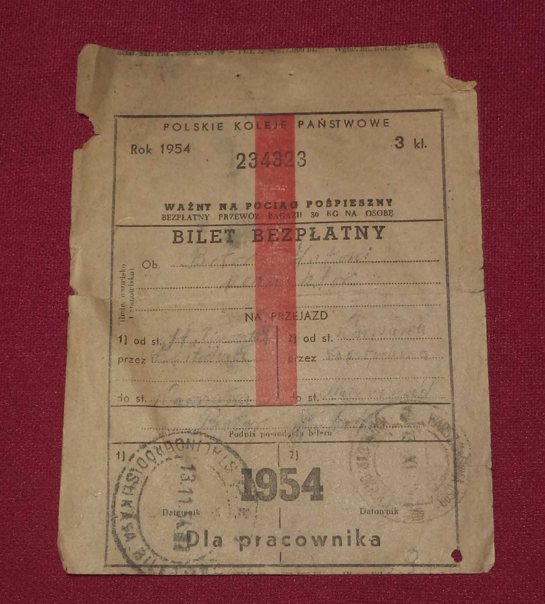 PKP bilet kartonikowy Lwów  - 133 sztuki
