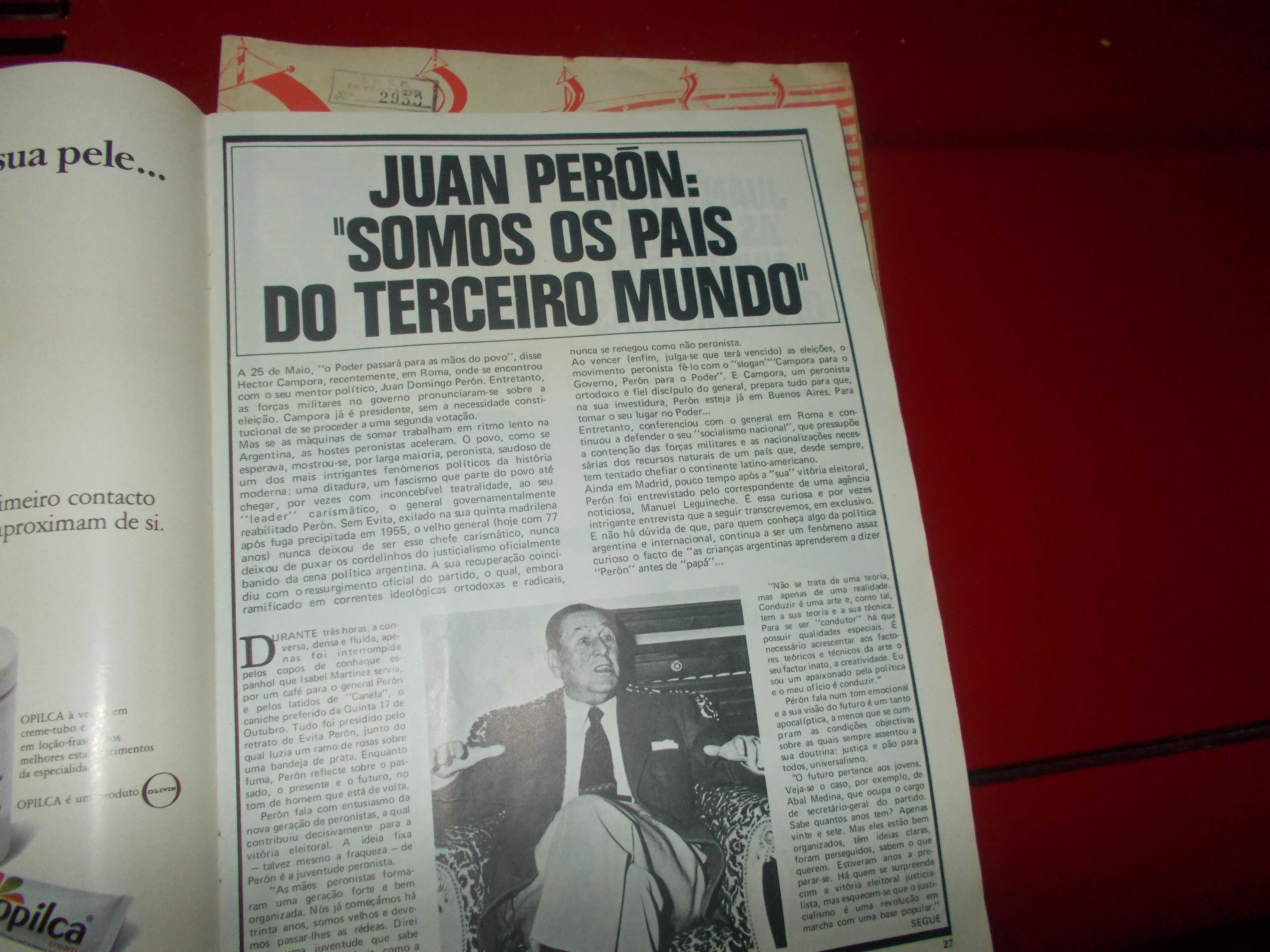Flama 1973. Fernando Tordo e Poster V. Setúbal.