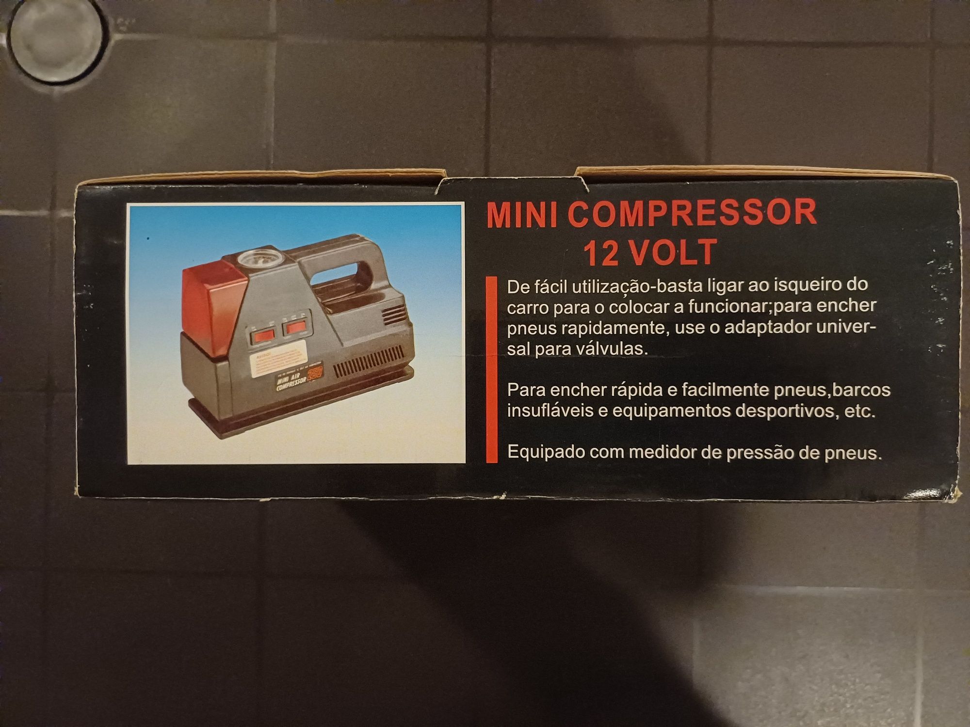 Novo na Caixa - Mini Compressor 250 PSI 12V Sady