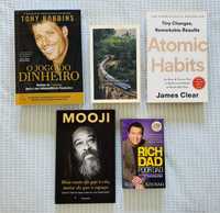 Livros (Atomic Habits, Rich Dad Poor Dad, etc.)