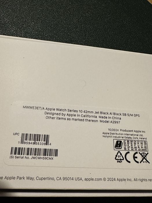 Apple Watch Series 10 42mm Jet Black GPS