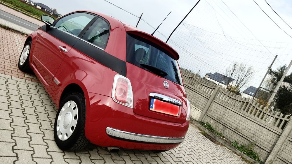 Fiat 500/klima/ pół skóry/ chromy/kamera/cofana /salon Polska