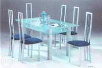 Super Tanio nowy stół szklany z dwoma blatami