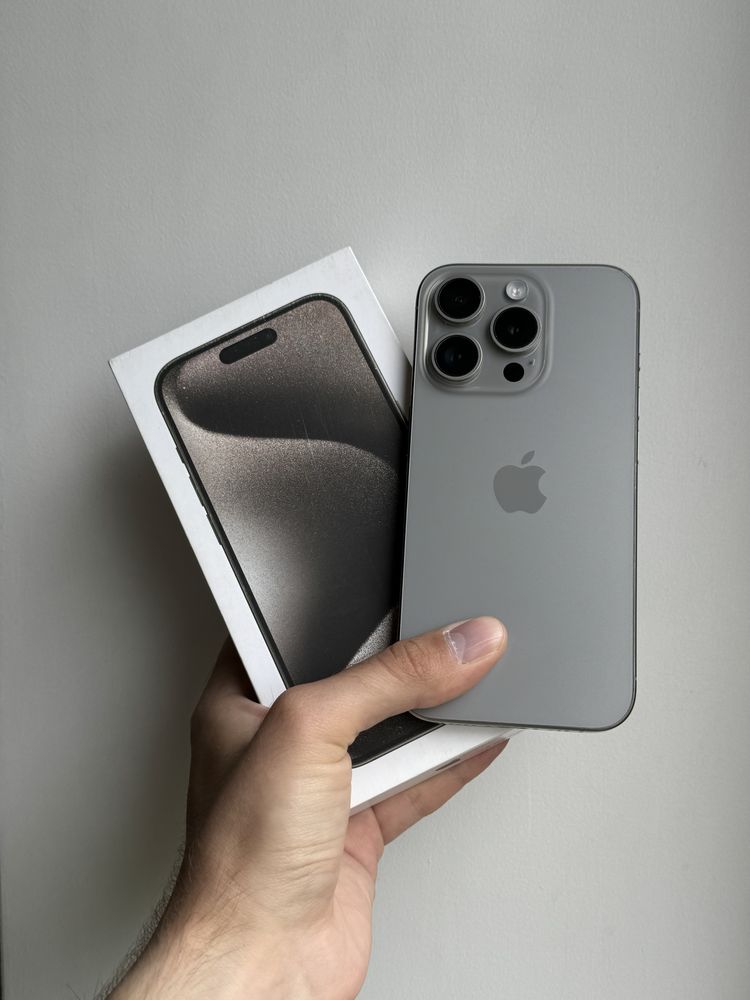 iPhone 15 Pro 256 Gb Natural Titanium Neverlock АКБ 100% Физ Сим