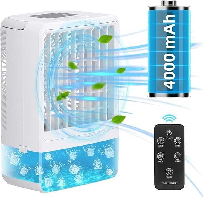 Urządzenie 3w1 nawilżacz lampka klimatyzator wentylator USB  pilot