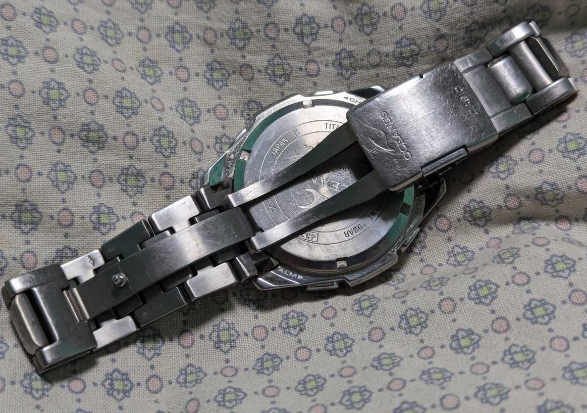 Модные мужские часы из титана Casio Oceanus OCW-600 оригинал .рабочие