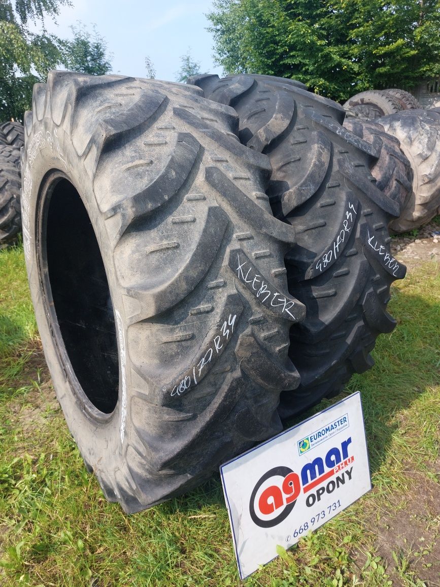 480/70R34 Kleber opony używane rolnicze para
