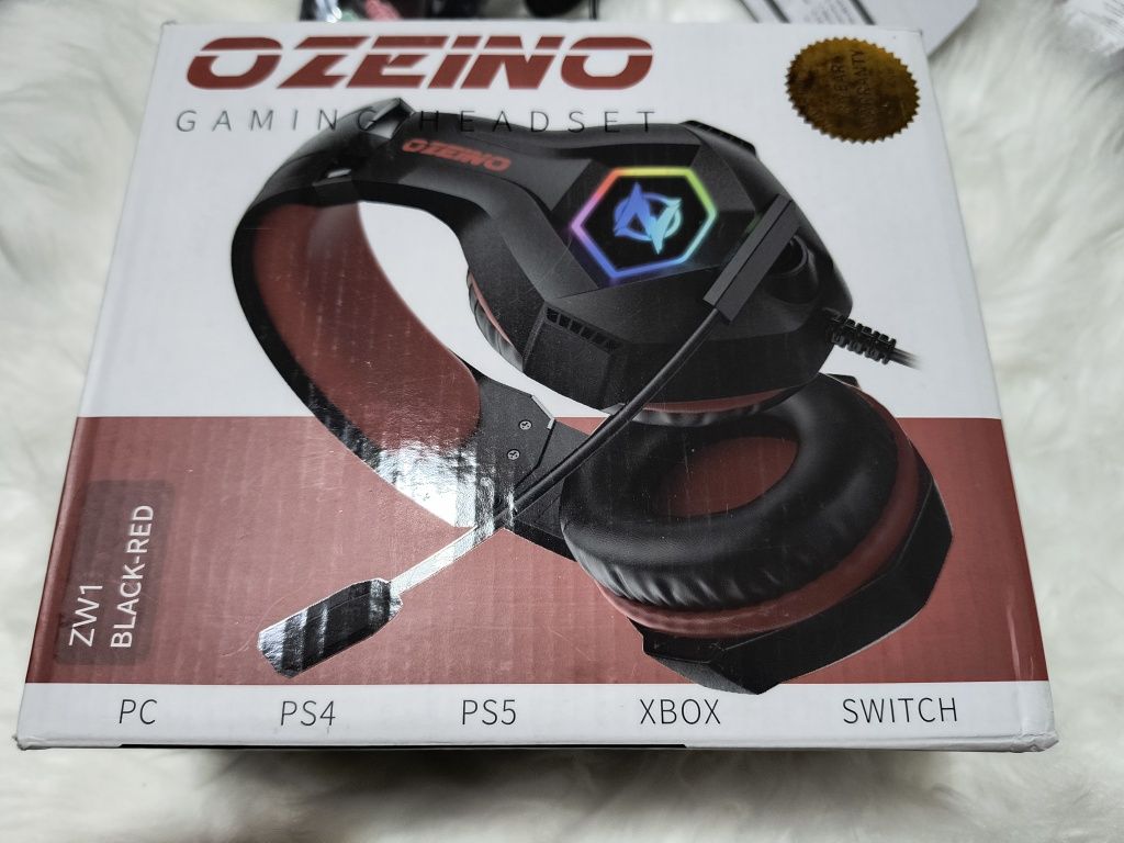 Słuchawki gamingowe Ozeino ZW1 LED mikrofon USB