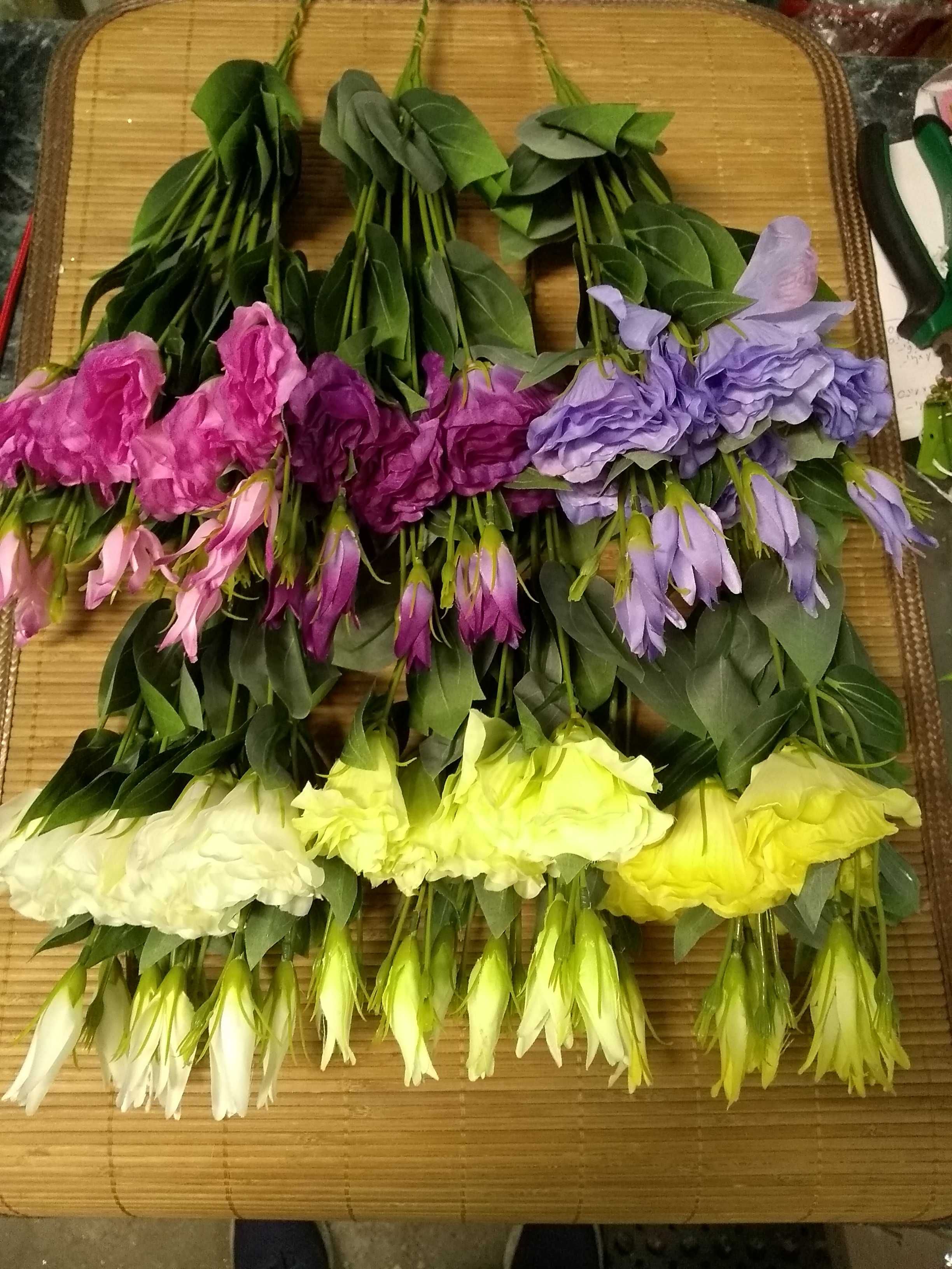 Eustoma gałązka, sztuczne kwiaty