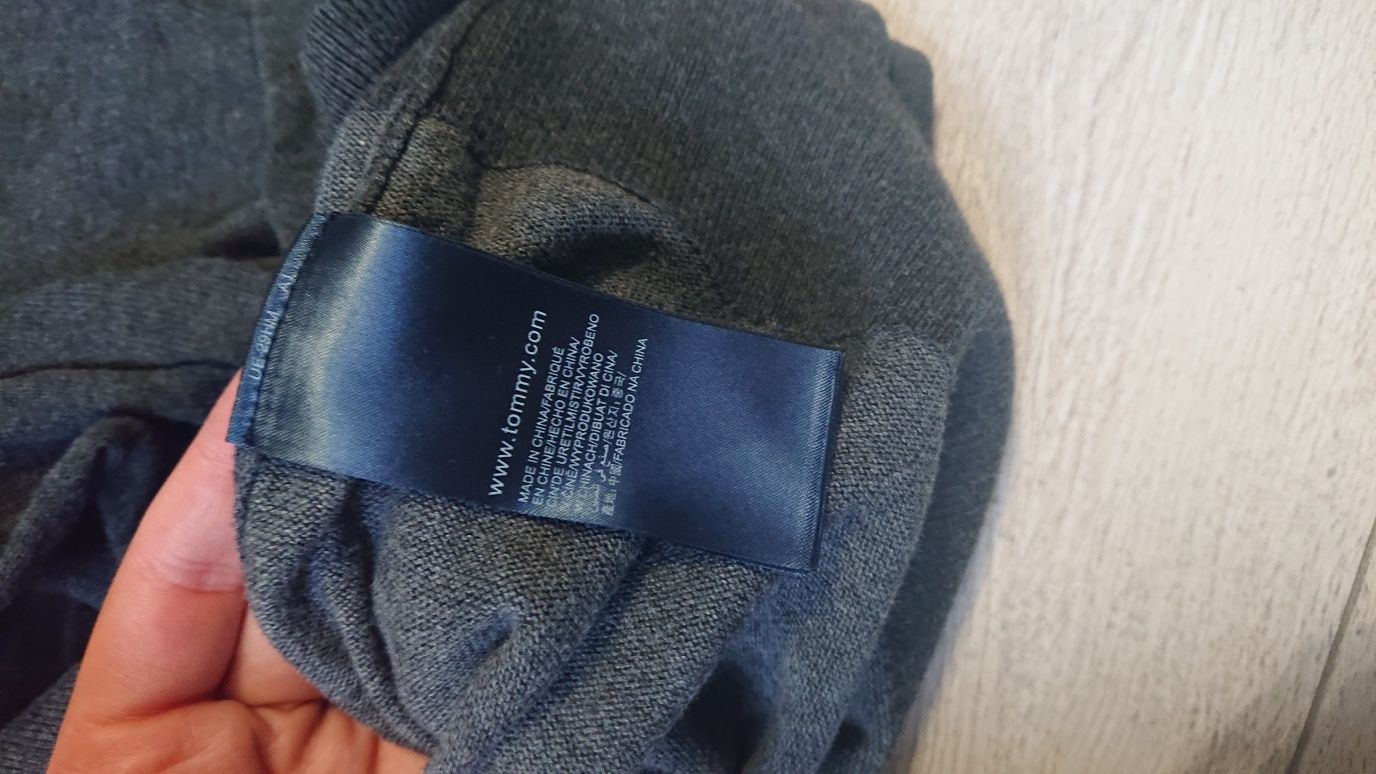 Tommy Hilfiger swetr sweter męski jedwab