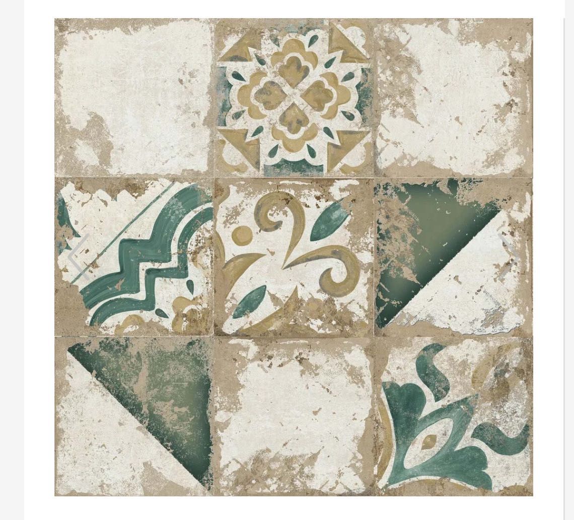 Gres szkliwiony hiszpański El Molino MEMORY VERDE 58x58~ 1m2 - 3 szt.