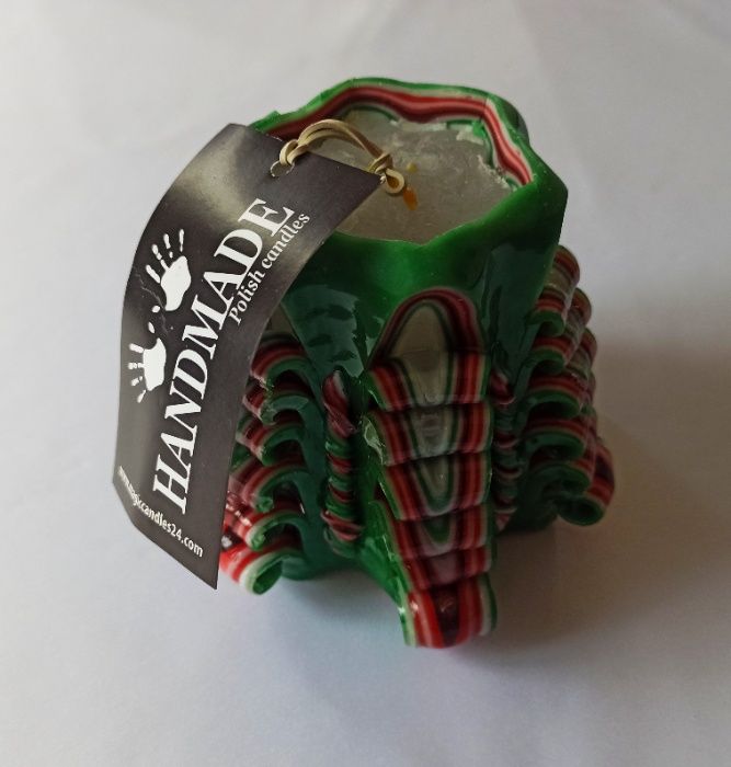 Świeca ozdobna Magic Candels ręcznie rzeźbiona zielona