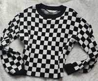 Sweter H&M rozm 158/164 krata czarny biały