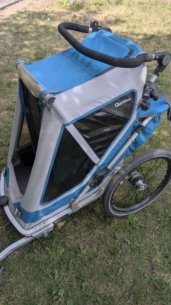 Przyczepka rowerowa Qeridoo Speedkid 1 + zagłówek