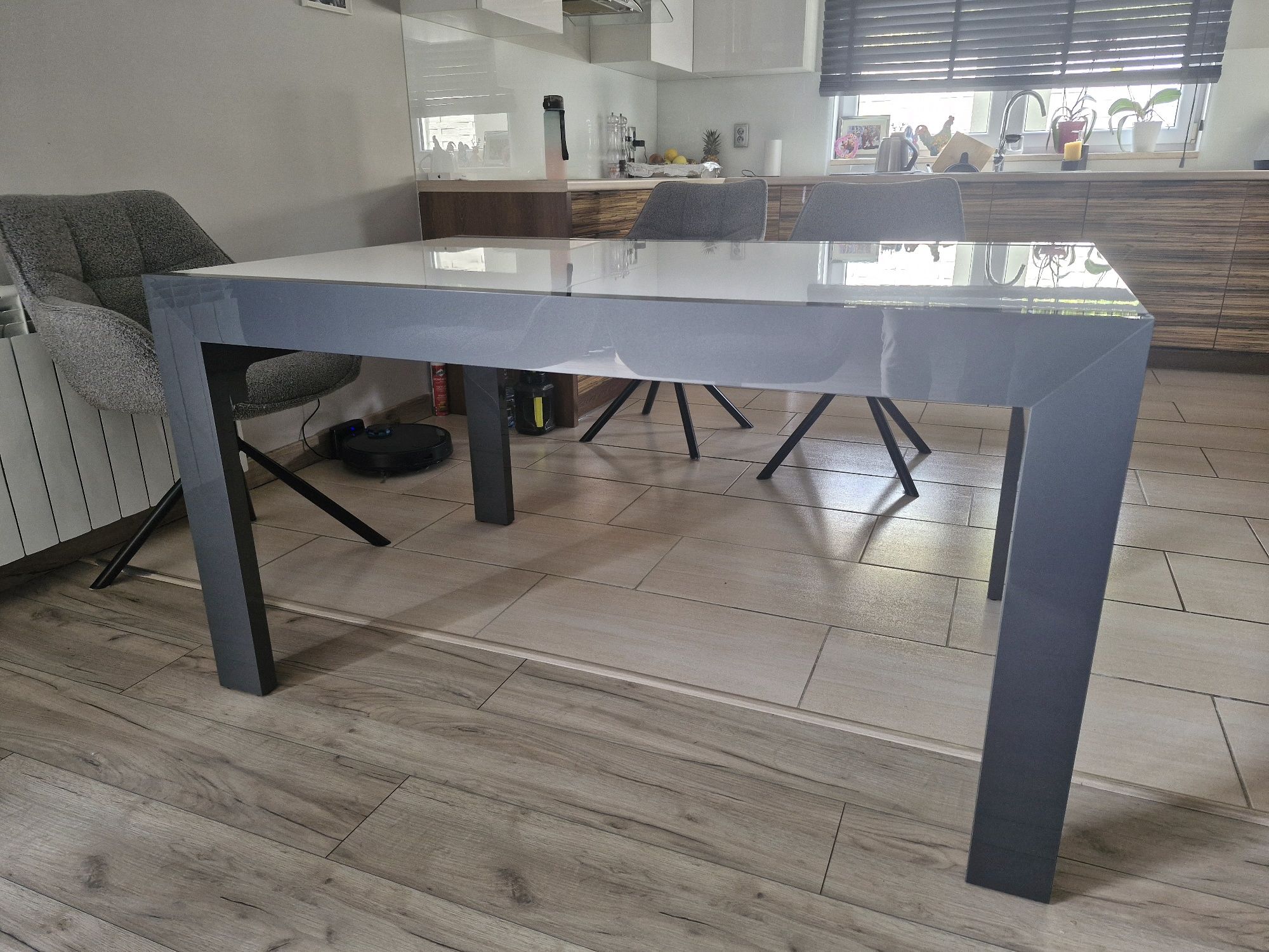 Stół Imperia wysoki polysk 140x90 do 250x90