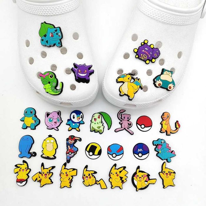 Przypinki do butów crocs prezent POKEMONY PIKACHU Charizard Mewtwo