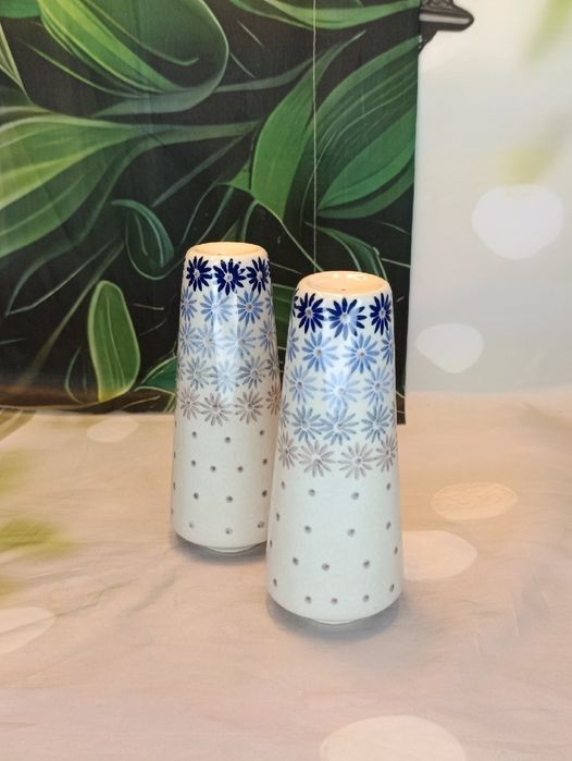 solniczka i pieprzniczka wysoka ceramika Bolesławiec