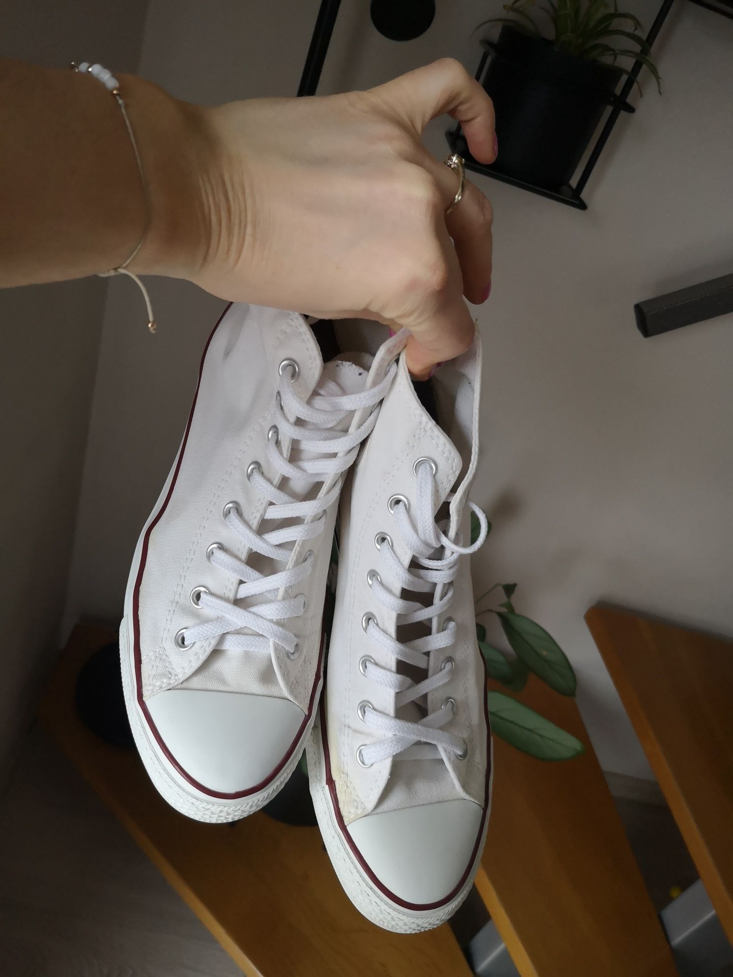 Trampki białe converse uniwersalne roz 44.5 wysokie all star