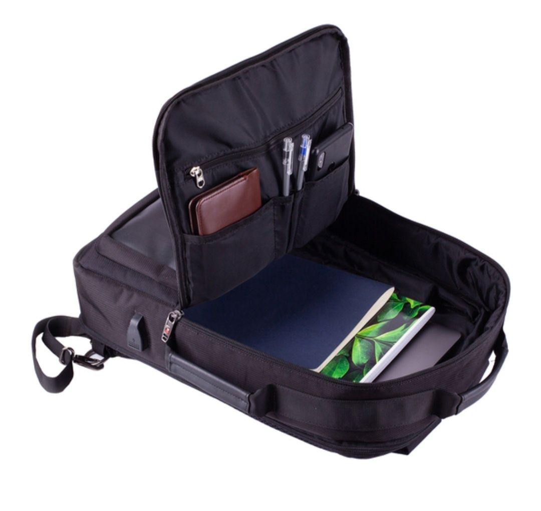 Wielofunkcyjny plecak/teczka 17 " z ochroną RFID