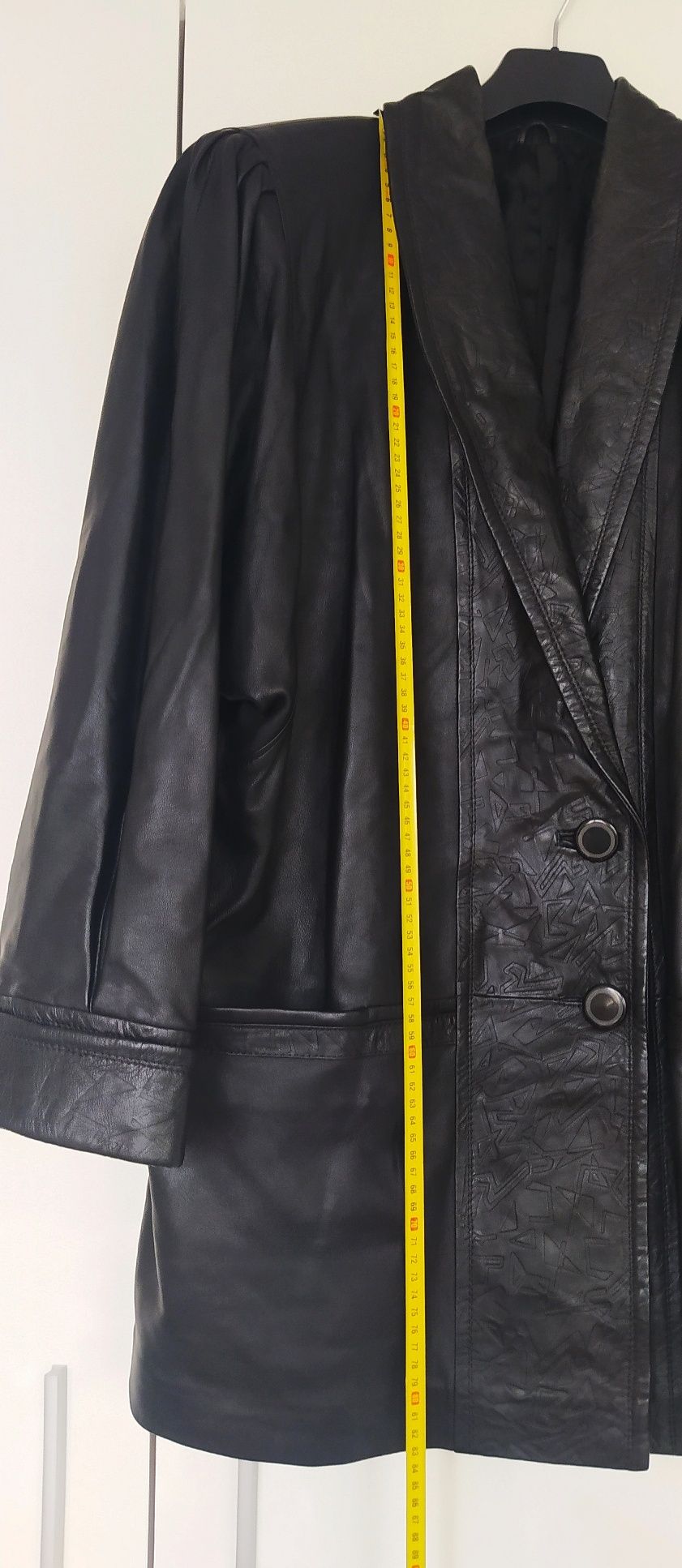 Czarna skórzana kurtka rozmiar 42 XL