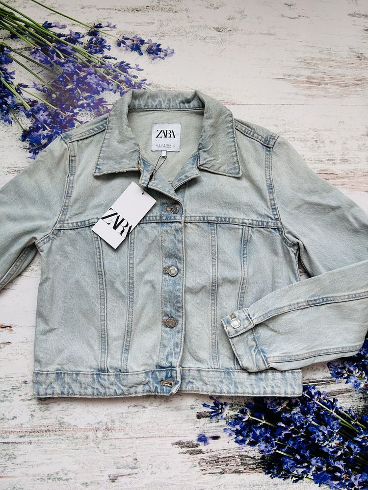 Джинсова куртка, курточка, вітровка, джинсовка zara, розмір S