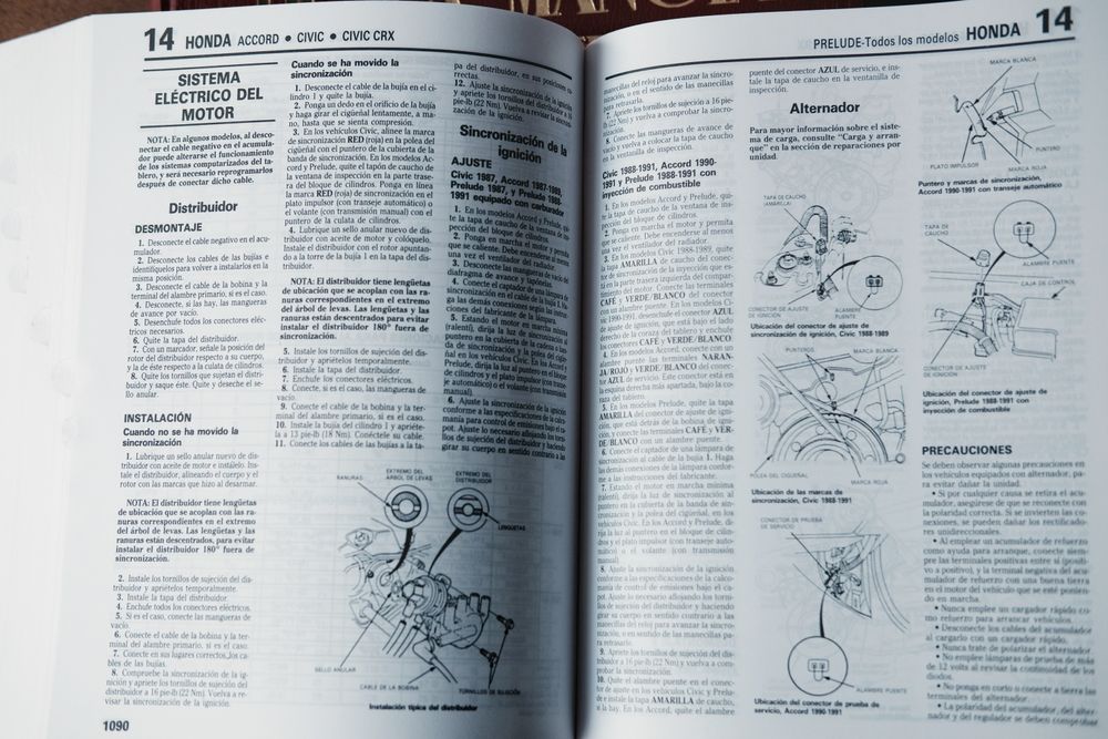 Chilton, manual de reparacion y mantenimiento - Honda, Nissan, Ford...