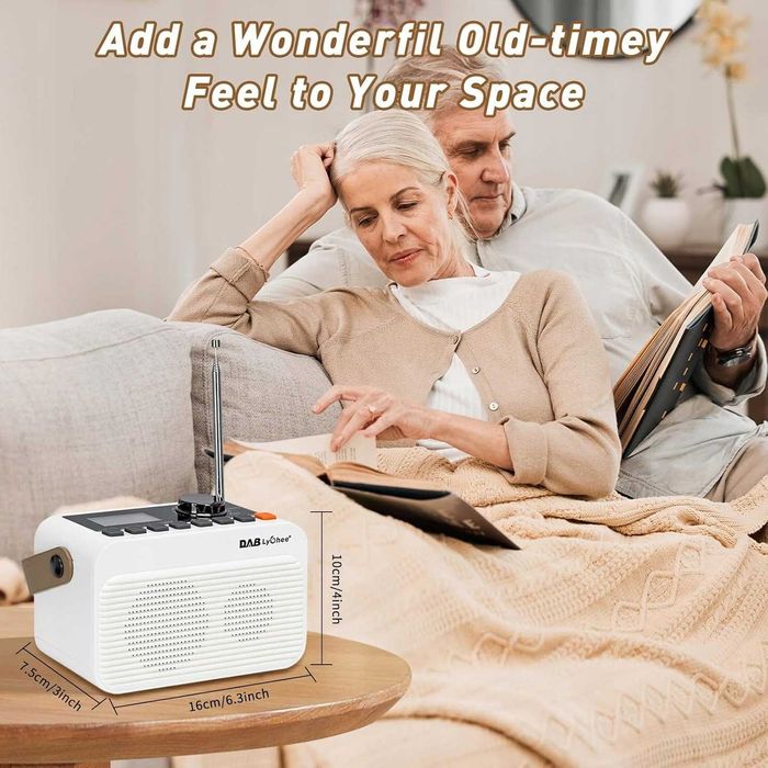 Radio FM cyfrowe DAB/DAB+ Bluetooth karty TF wyświetlacz LED przenośny