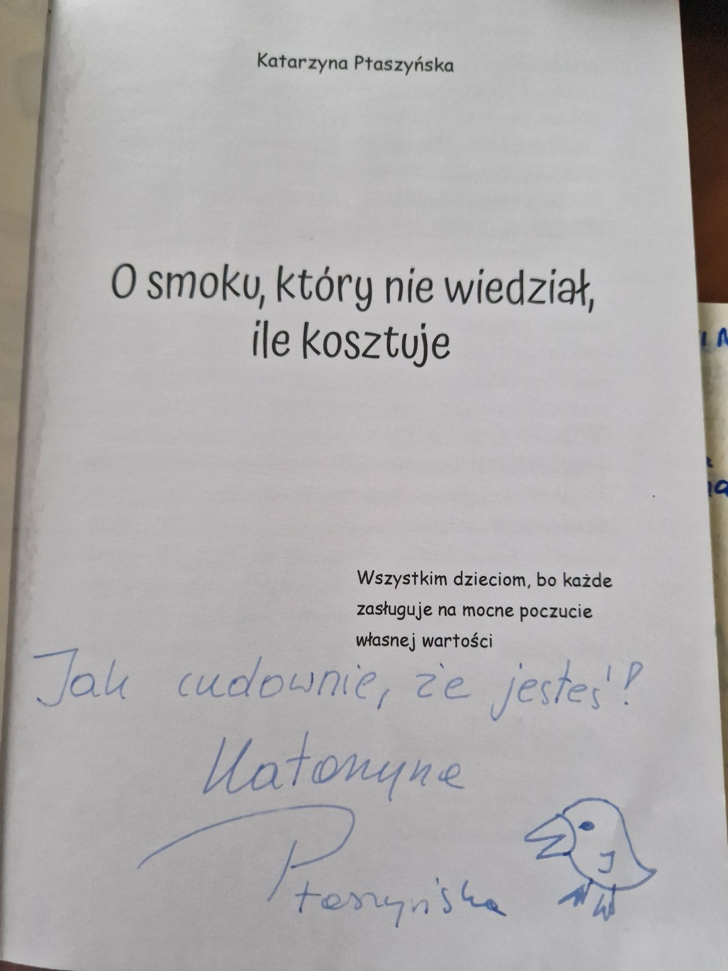 Katarzyna Ptaszyńska "O smoku, który nie wiedział ile kosztuje"