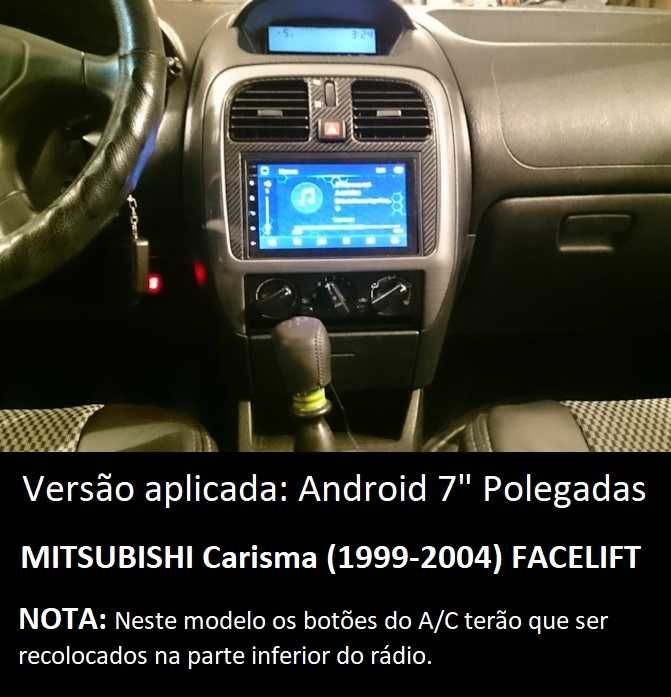 (NOVO) Rádio 2DIN 7" • MITSUBISHI • Diversos Modelos • Android GPS