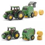 Traktor Siku John Deere  z prasą metalowo plastikowy