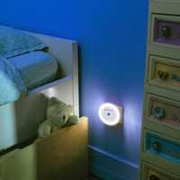 Lampka Nocna LED Kontakt Czujnik Zmierzch Bezpieczna 1W