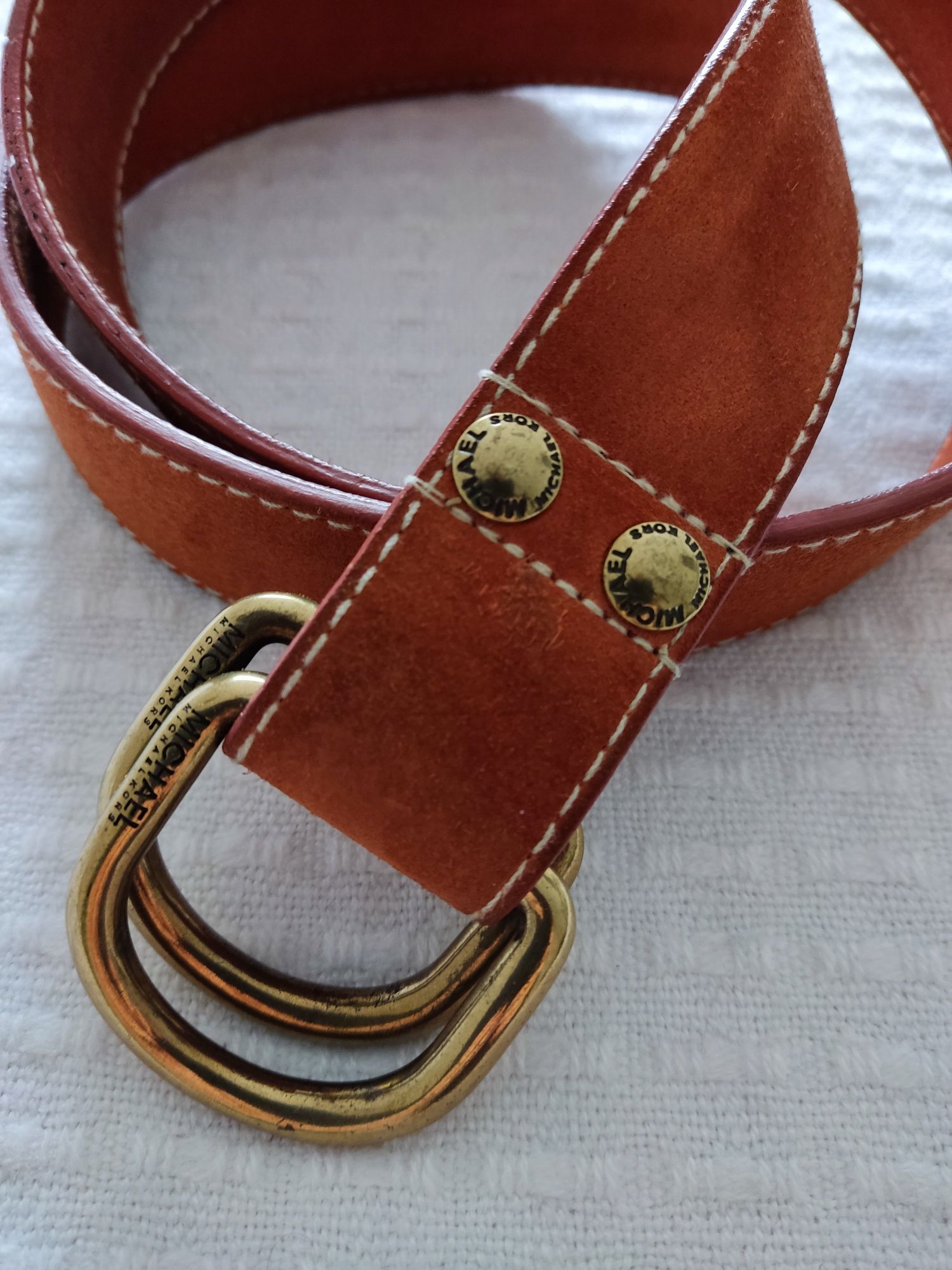 Michael Kors brązowy skórzany pasek skóra rozmiar uniwersalny MICHAEL