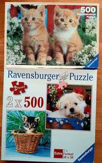 Zestaw puzzli 3x500 Ravensburger Kotki
