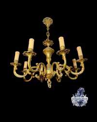 Антикварная бронзовая люстра антикварный светильник лампа антиквариат
