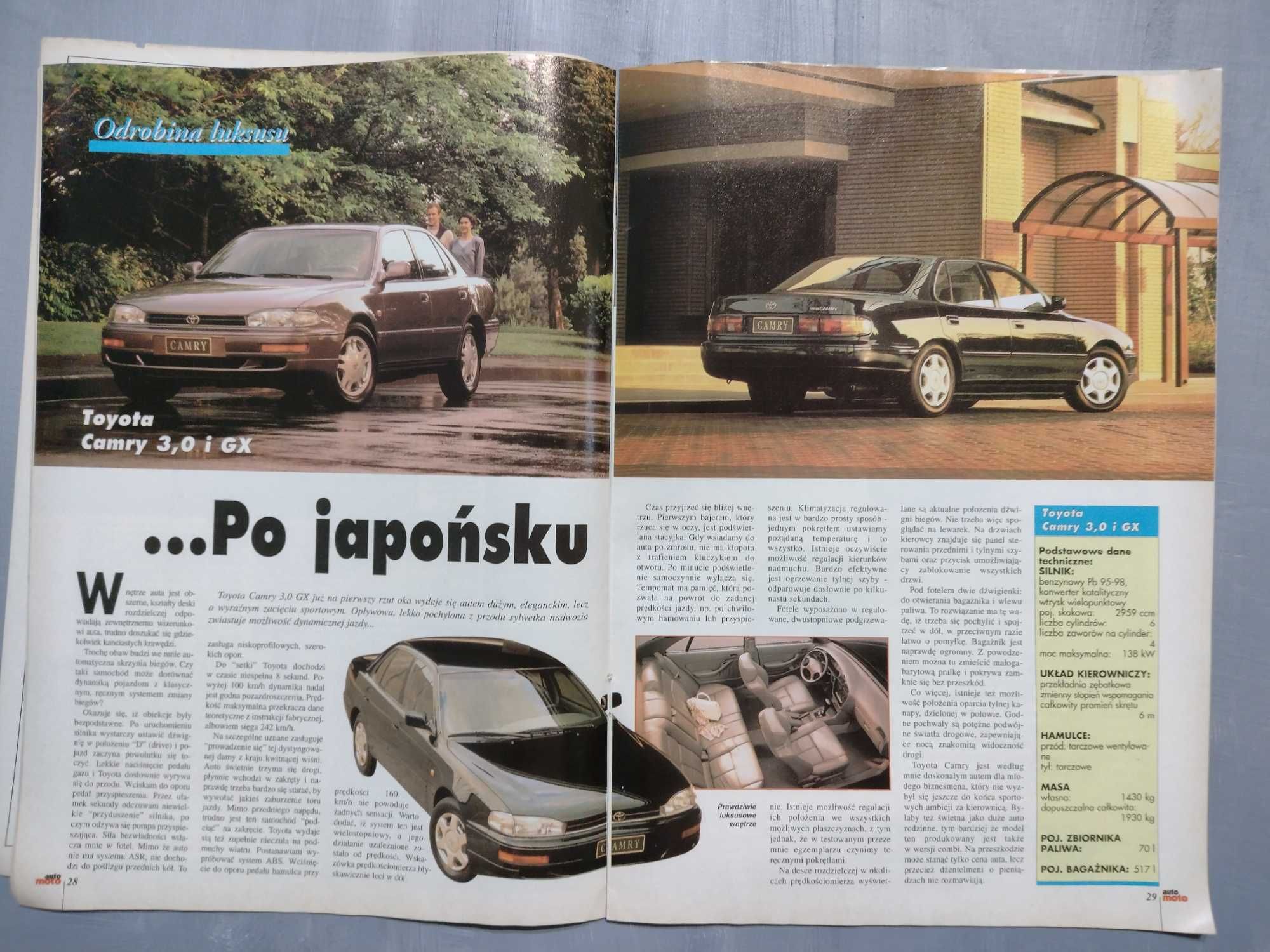 Czasopismo "Auto Moto-miesięcznik zmotoryzowanych" z lat '94-'96
