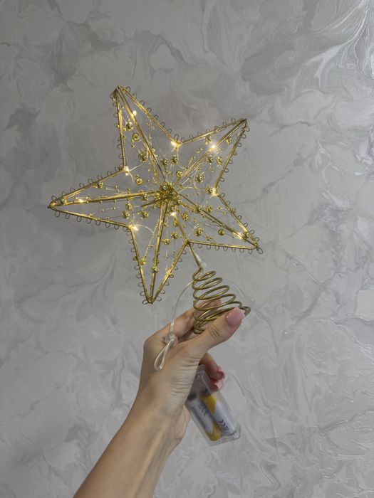 Верхівка на ялинку зірка, з підсвідкою