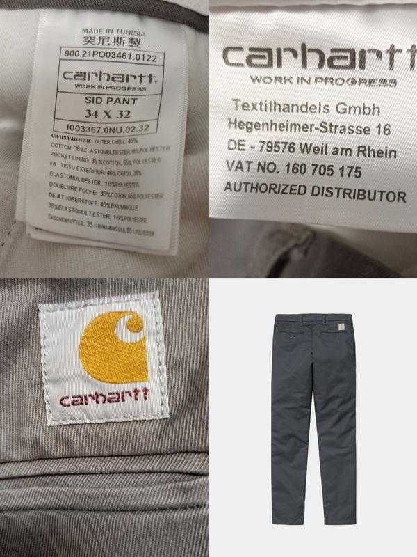 Штани, джинси чіноси carhartt sid pant 34*32, l-л