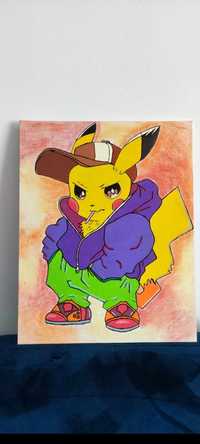 Pikachu obraz malowany