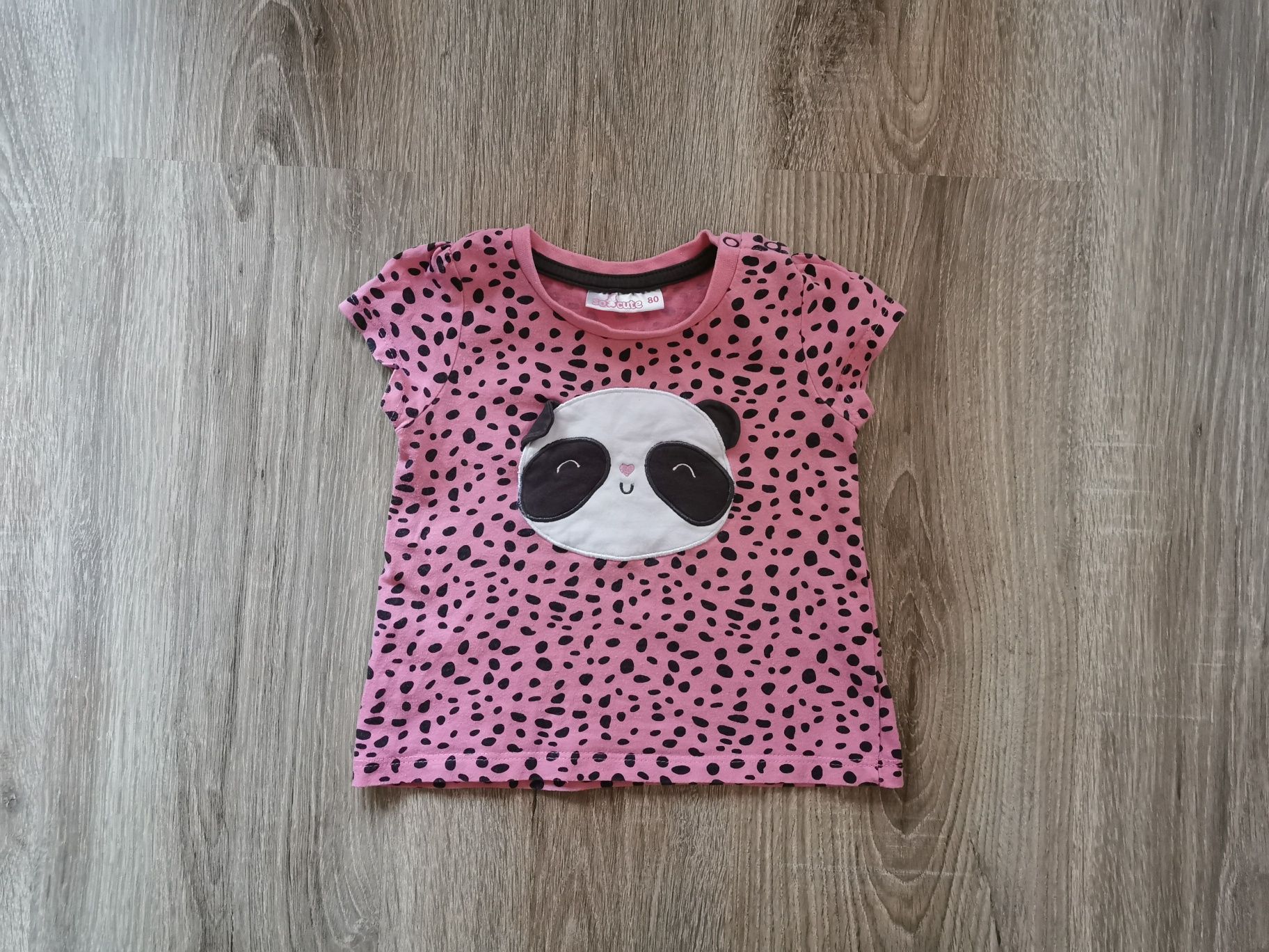 Bawełniana bluzka krótki rękaw t-shirt So Cute dziewczynka 80