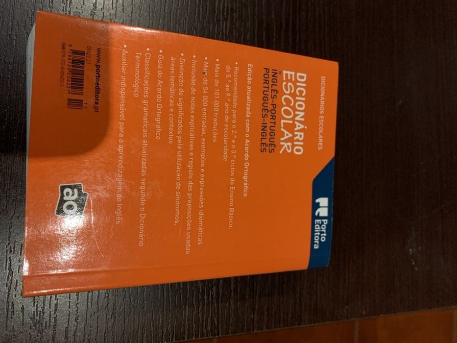 Dicionário Escolar Inglês-português, português- inglês  Francês-port